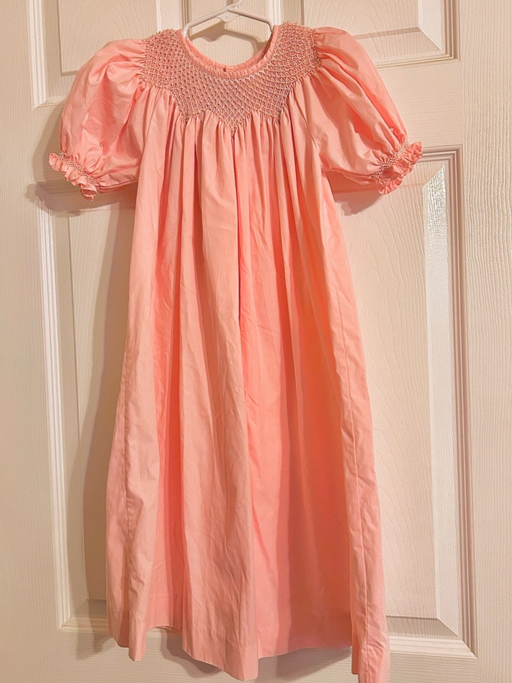 Mom and Me baby pink Smocked Dress 4